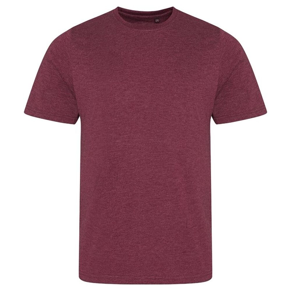 AWDis Mens Tri Blend T Shirt / Heather Burgundy